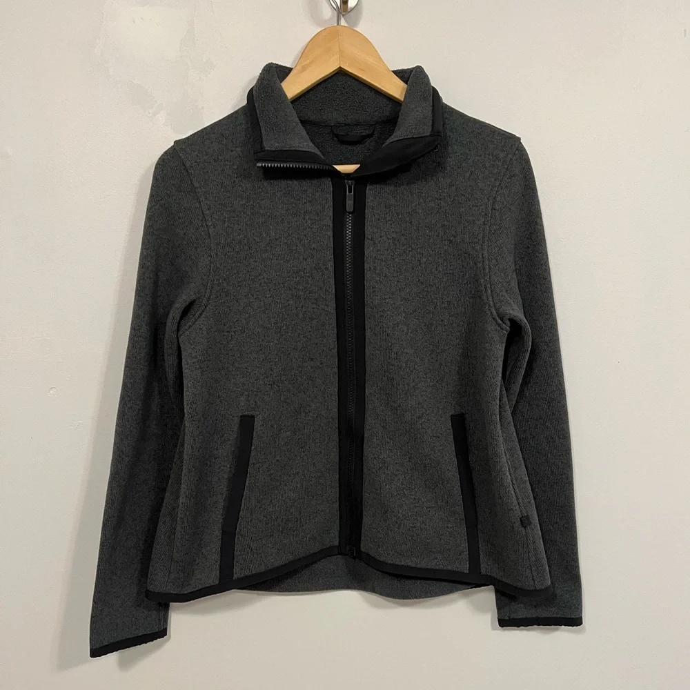 Lululemon Its Fleecing Cold Zip Up Heathered Black/Black 6 - Picture 8 of 16